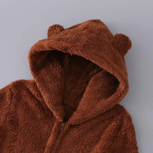 Miniatura 13 de Pijama de forro polar para mujer, mameluco cálido de sherpa, ropa de dormir de una pieza con cremallera y capucha