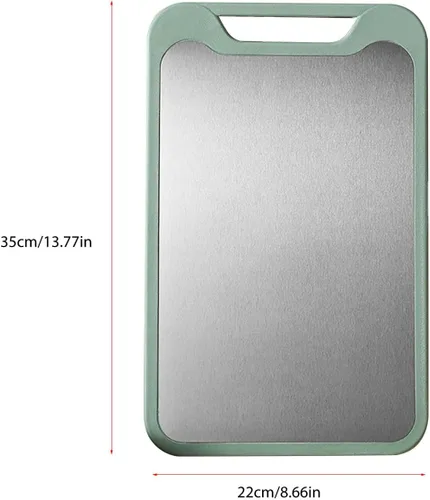 Miniatura 4 de Tabla de cortar de doble cara, tabla de cortar de acero inoxidable, tabla de cortar carne para cocina, tabla de cortar grande para frutas y verduras