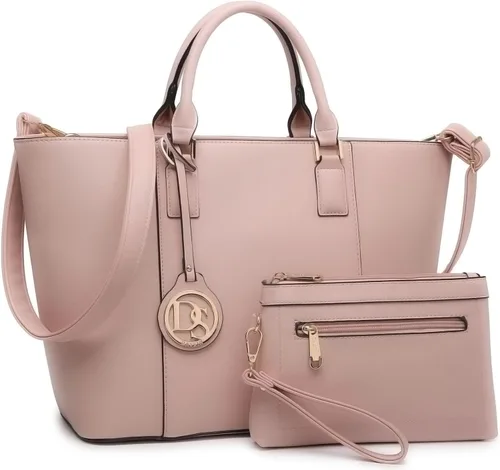 Miniatura 13 de Dasein Women Satchel Purse Handbag Shoulder Bag Work Tote Bag with Matching Clutch
