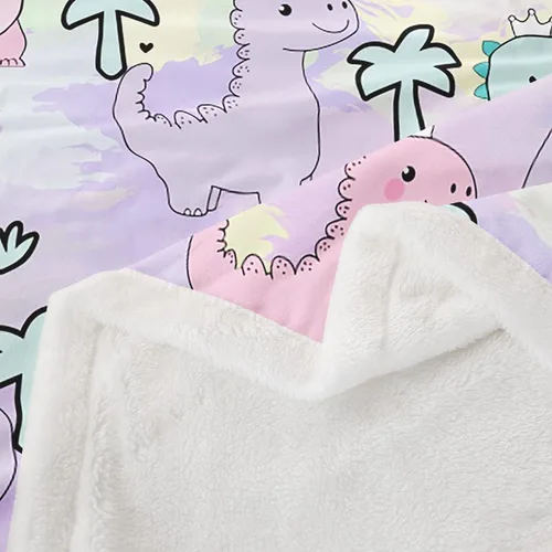 Miniatura 4 de Erosebridal Manta de dinosaurio, manta Kawaii de dinosaurio para niños y niñas, decoración de habitación de regalo, manta Sherpa de animales lindos