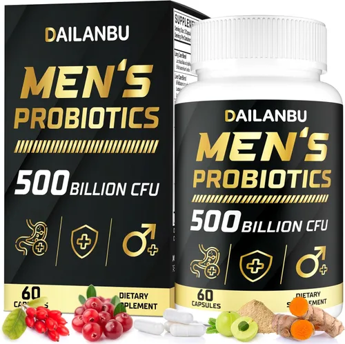 Probióticos para hombres 500 mil millones de CFU, 16 EN 1 probióticos avanzados para hombres para la salud digestiva, sistema inmunológico y