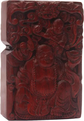Miniatura 6 de Carcasa exterior de palisandro Huanghuali natural tallado para módulo Zippo (1000 brazos Avalokiteshvara de la diosa 3#)