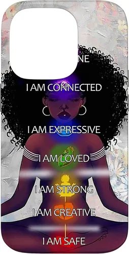 Miniatura 17 de Black Women Chakra Connected Expressive Strong Curly Hair Case for iPhone 17