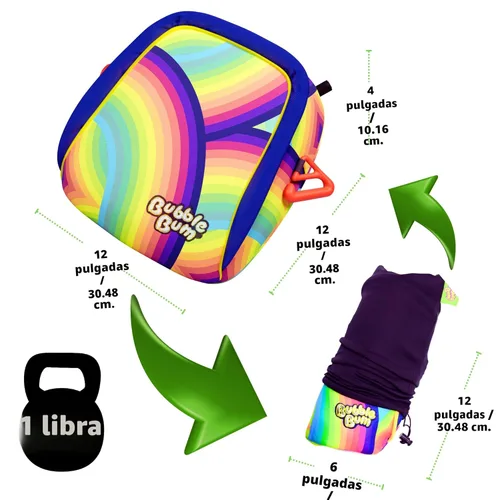 Miniatura 4 de bubblebum Asiento elevador de automóvil, asiento elevador inflable para niños, asiento elevador de viaje, asiento de automóvil estrecho sin respaldo