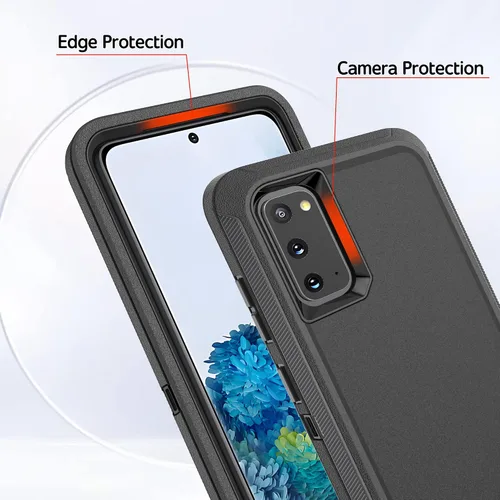 Miniatura 4 de Jshru Funda protectora resistente de grado militar para Galaxy S20, a prueba de golpes, a prueba de caídas/polvo, para Samsung Galaxy S20 5G de 6.2
