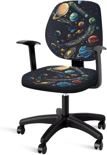 Miniatura 21 de Funda para silla de oficina, con temática de playa, funda elástica para silla de oficina, funda elástica de 2 piezas, funda para silla