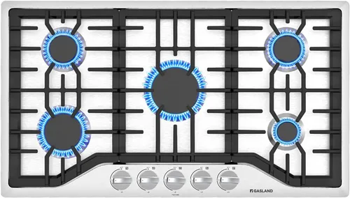 GASLAND Placa de cocina de gas de 36 pulgadas, 5 quemadores, estufa de gas integrada con quemadores sellados Italia Sabaf, estufa de gas convertible