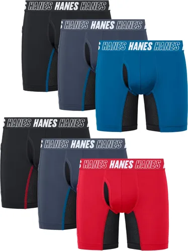 Miniatura 5 de Hanes Boys' Moves Underwear, Anti-chafe Boxer Briefs for Boys, 6-pack