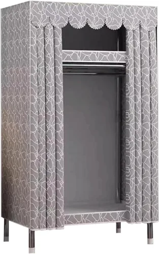 Miniatura 12 de large closets Portable Wardrobe Closet Thickened Steel Pipe Clothes Closet for Bedroom Hanging Large Closet Lightweight Portable Closet Space-saving