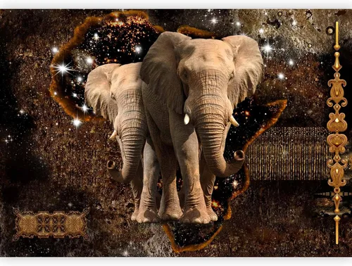 Miniatura 13 de artgeist Mural de pared de animales rinocerontes 77 x 55 pulgadas - Papel tapiz autoadhesivo XXL para despegar y pegar, adhesivo extraíble grande