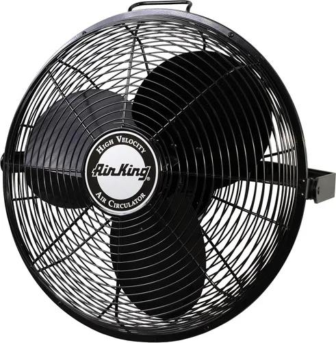 Miniatura 2 de Air King 9318 Ventilador de montaje múltiple de alta velocidad de grado industrial, 18 pulgadas, negro y ventilador de montaje en pared de grado