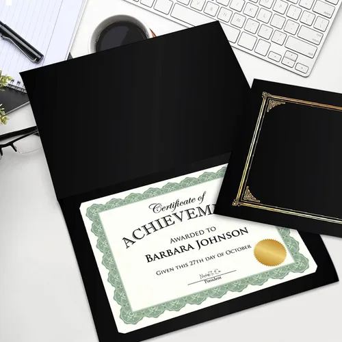 Miniatura 2 de Geographics 30% certificados de pergamino en blanco reciclados, 8 1/2" x 11", Optima Green, paquete de 25 Verde