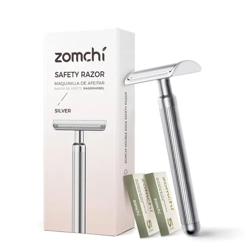 Miniatura 7 de ZOMCHI Maquinilla de afeitar de seguridad para hombres con 10 cuchillas de afeitar de seguridad, nueva versión 2.0 de metal reutilizable