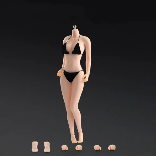 Cuerpo súper flexible femenino a escala 1/6 con 28 articulaciones, figura de acción TPE de piel bronceadora, colección de muñecas modelo en Pálido