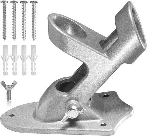 Miniatura 11 de BONWIN - Soportes de soporte para asta de bandera de 1 pulgada con accesorios para montaje en pared de casa, diámetro interior de 1 pulgada, dos