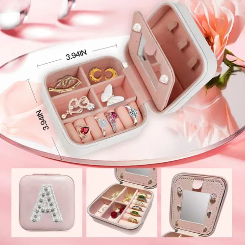 Miniatura 4 de linsuiyyds Small Girls Jewelry Organizer,Butterfly Necklaces For Teen Girls,Teenage Girls Gfts Ideas,Bridesmaid Gifts, Christmas Gifts (white, M)