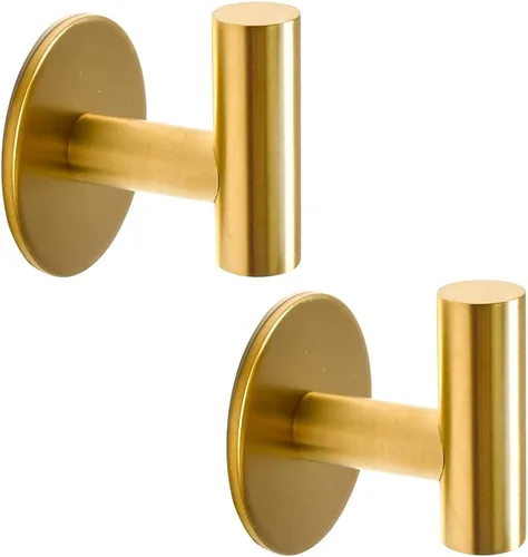 Miniatura 8 de Vuzvuv Ganchos adhesivos para toallas de acero inoxidable SUS304 de níquel cepillado, resistentes al agua, gancho autoadhesivo para bata de baño