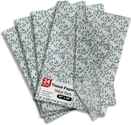 Miniatura 18 de Pro Supply Global Papel de seda impreso con hojas de otoño para bolsas de regalo o cajas y envoltura, papel de seda decorativo de otoño a granel