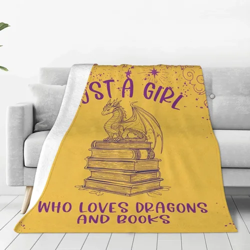 Miniatura 48 de Manta con texto en inglés «Just A Girl Who Loves Dinosaurs», bonita manta decorativa de dinosaurios, regalos para niñas, súper cálida, suave y Solo