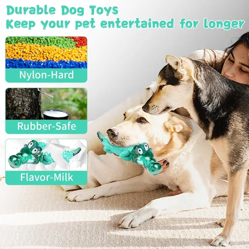 Miniatura 3 de Fuufome Juguetes para Masticación de Perros Grandes para Masticadores Agresivos: Juguete para Perros Casi Indestructible para Mantenerlos Ocupados