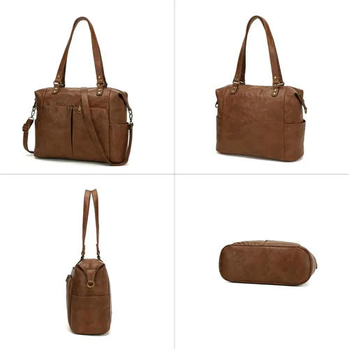 Miniatura 3 de KouLi Buir Monederos para mujer, bolso de piel sintética con múltiples bolsillos, bolso de hombro de diseñador Hobo Bucket espacioso bolso cruzado