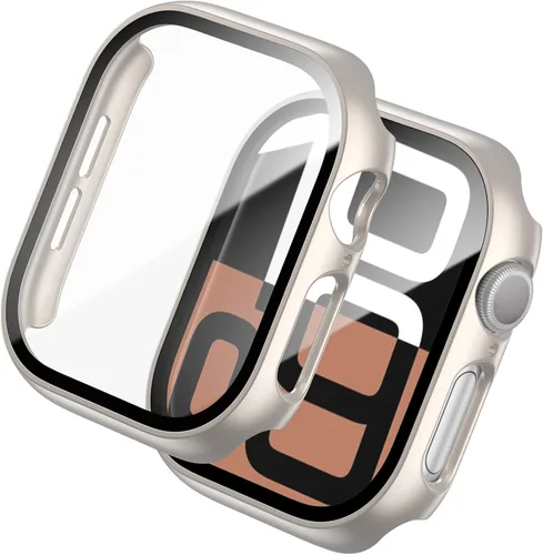 Miniatura 12 de WISKII - Juego de 2 fundas compatibles con Apple Watch SE3 Series SE/6/5/4 de 40 mm con protector de pantalla, funda ultradelgada de policarbonato
