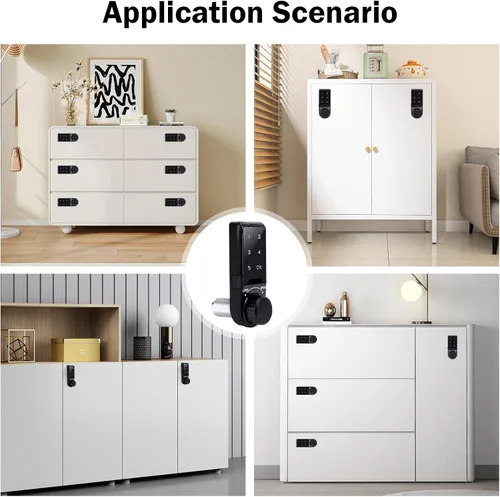 Miniatura 7 de Cerradura electrónica para gabinete, cerradura de seguridad de código, cerraduras de cajón, cerradura de teclado digital con contraseña táctil