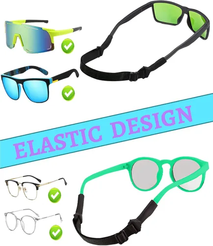 Miniatura 8 de Correa de lentes para niños y niñas (6.5 a 10 pulgadas), correas de silicona para lentes para mujeres y hombres, correa para lentes para niños