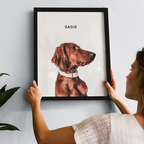 Furrlio Retrato de mascotas de tus fotos - Regalos conmemorativos para perros por pérdida de perro, regalo personalizado para su cumpleaños, regalo