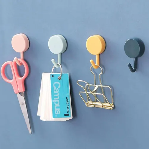 Miniatura 4 de Paquete de 6 ganchos adhesivos, bonitos ganchos para llaves para decoración de pared, para colgar sombrero, toalla, llave, gancho de toalla