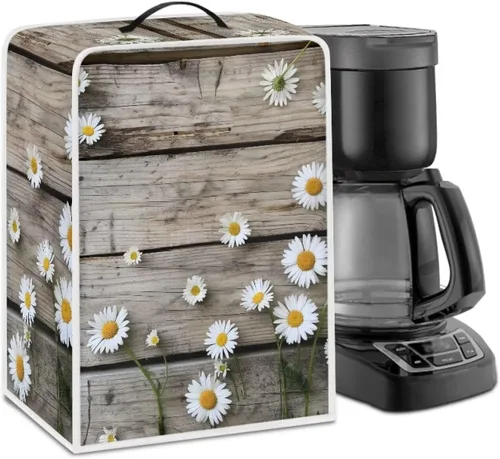Miniatura 47 de Funda para cafetera, poliéster, azul, se adapta a la mayoría de máquinas de café estándar, protector resistente al polvo, huellas dactilares