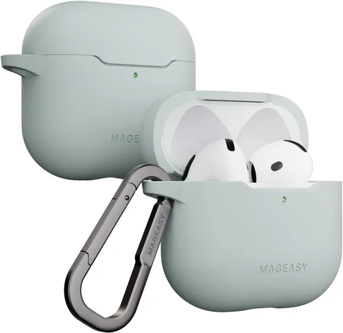 Miniatura 19 de MAGEASY Funda diseñada para estuche de AirPods Pro 2 - Funda protectora a prueba de golpes para AirPods Pro y Pro 2, resistente a las manchas, suave