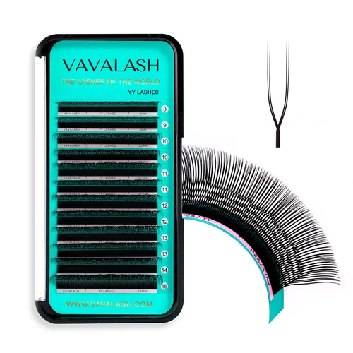 Miniatura 9 de VAVALASH Extensiones de pestañas en forma de W, con abanico prefabricado 3D, rizado D, extensiones de pestañas de volumen fáciles de abanico