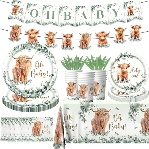 Miniatura 18 de Suministros para Fiestas de Neón, 142 Piezas Let Glow Decoraciones de Fiesta Incluyendo Platos de Papel Desechables, Tazas, Manteles, Decoración