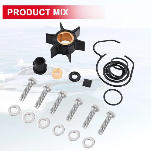 Miniatura 8 de Kit de reparación de bomba de agua 393630 con carcasa de repuesto para Johnson Evinrude OMC (1980-UP) 20 25 30 35HP Piezas de motor fueraborda