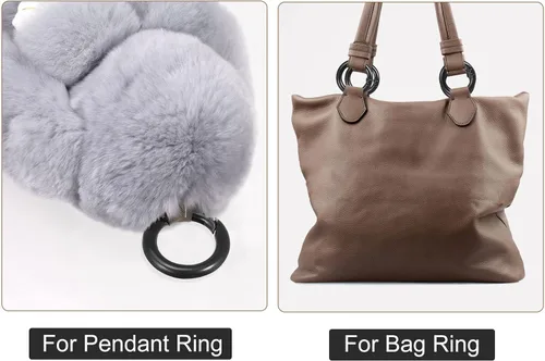 Miniatura 7 de uxcell Anillos redondos de resorte, hebilla de gatillo para bolsos, monederos, llavero Amarillo
