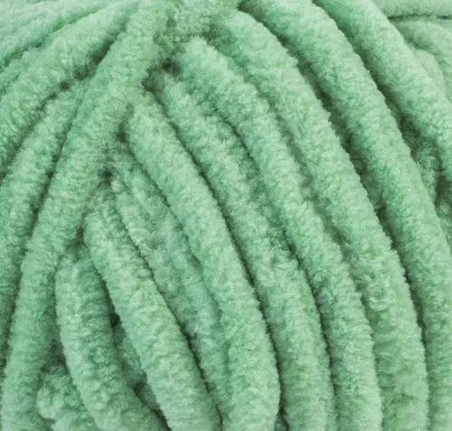Miniatura 2 de Hilado de chenilla de terciopelo para amigurumi y punto de crochet súper voluminoso 100 gr (69,0 m) (Grosor del hilo 8 mm) (Verde espárrago) 1