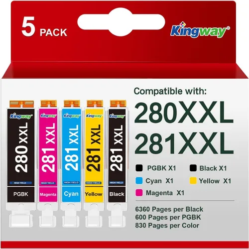 280XXL 281XXL Reemplazo para cartuchos de tinta Canon 280 y 281 280XXL 280XXL 281XXL PGI-280XXL CLI-281XXL para cartuchos de tinta Canon TR8620a
