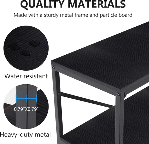 Miniatura 8 de Tribesigns Mesa Consola Extra Larga de 70.9 Pulgadas, Mesa de Sofá Moderna Detrás del Sofá con Estantes de Almacenamiento, Mesa Industrial de 3