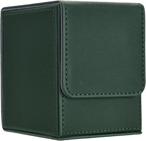 Miniatura 11 de MTG - Caja de cubierta con 2 divisores, caja de gran capacidad para más de 80 tarjetas de doble manga, funda de piel sintética compatible con Magic