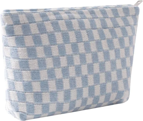 Miniatura 36 de Bolsas de cosméticos para mujer, bolsa de cosméticos de pana, bolsos estéticos para mujer, bolsos de mano con puntos sonrientes, organizador