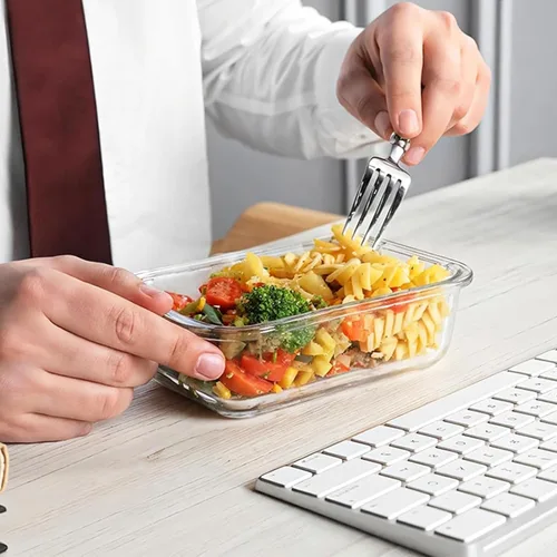 Miniatura 5 de Paquete de 4 recipientes de vidrio de 13 onzas / 0.37 L con tapas, recipientes de almacenamiento de vidrio con tapas, sin BPA, organizadores