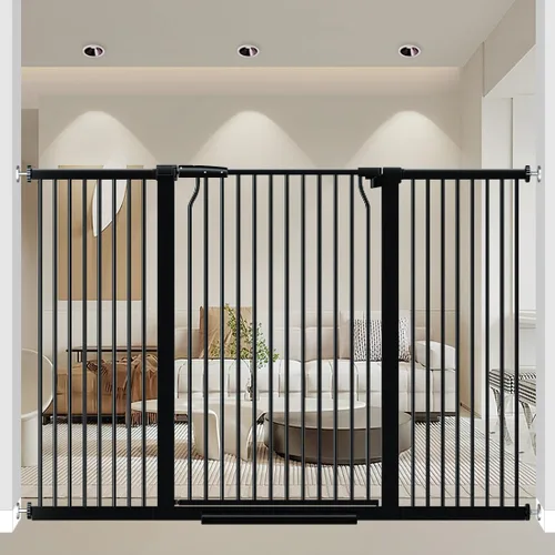 Miniatura 10 de Puerta de bebé extra alta de 40.55 pulgadas para marcos de puertas, puerta para perros de 32.6 a 40.5 pulgadas de ancho para interiores, puerta alta