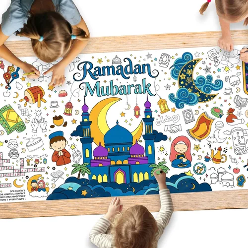 Miniatura 33 de Gatherfun Póster de Actividades para Fiesta de Pascua - 31.5 x 72 Pulgadas, Fiesta de Pascua Feliz, Pancarta de Papel Versátil