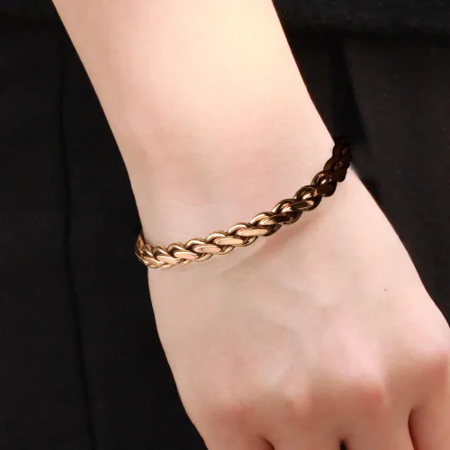Miniatura 3 de HHH - Pulsera de cobre para hombres y mujeres, ajustable, duradera, cobre puro, ligera, 100%, Cobre