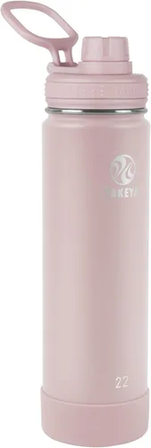 Miniatura 23 de Takeya Actives - Botella de agua de acero inoxidable, con aislamiento térmico y tapa de boquilla, capacidad de 24 onzas, color azul piedra Piedra