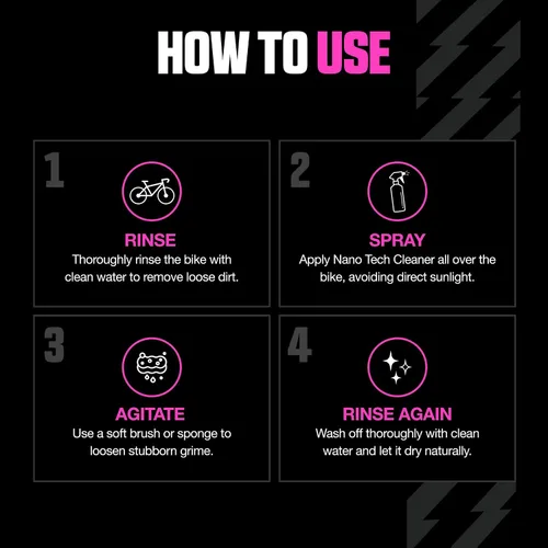 Miniatura 6 de Muc-Off Nano Tech - Limpiador de bicicletas de 1 litro Fórmula biodegradable, seguro en fibra de carbono y todas las superficies Rompe