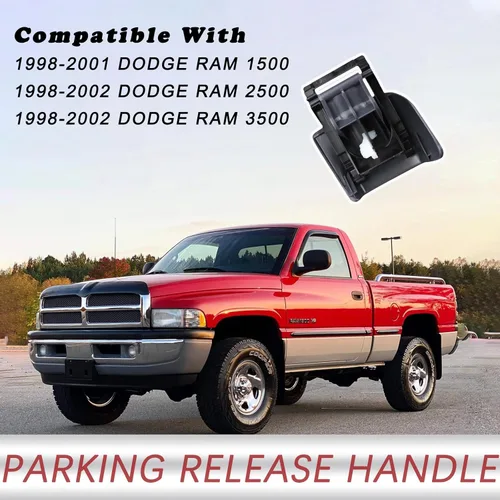 Miniatura 3 de TQPONLY 74934 Manija para Liberar Freno de Estacionamiento (Gris Niebla) Compatible con Dodge Ram 1500 2500 3500 de 1998 a 2002 Reemplaza RU38RC8AA