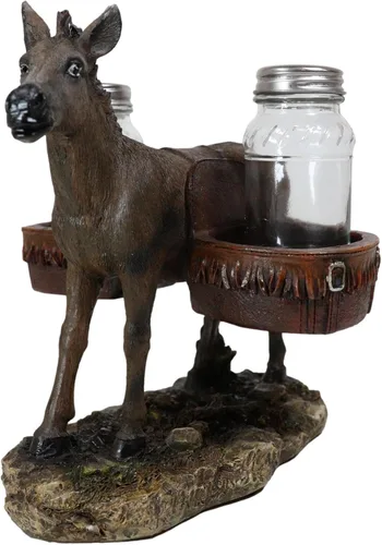 Miniatura 3 de Ebros Gift Western Country Farm Mule Donkey Ass Carrying Saddlebags Figurine Salt Pepper Shakers Holder Decoración De Animales De Trabajo Caballos