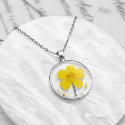 Miniatura 48 de Pressed Flower Necklace Gift for Women Personalized Handmade Necklaces Birth Flower Necklace